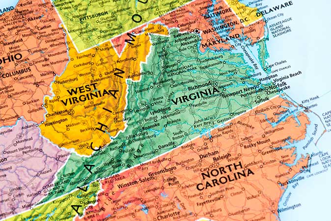 Virginia State Map