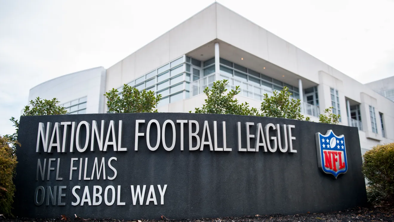the front of the building of NFL Films in NJ 